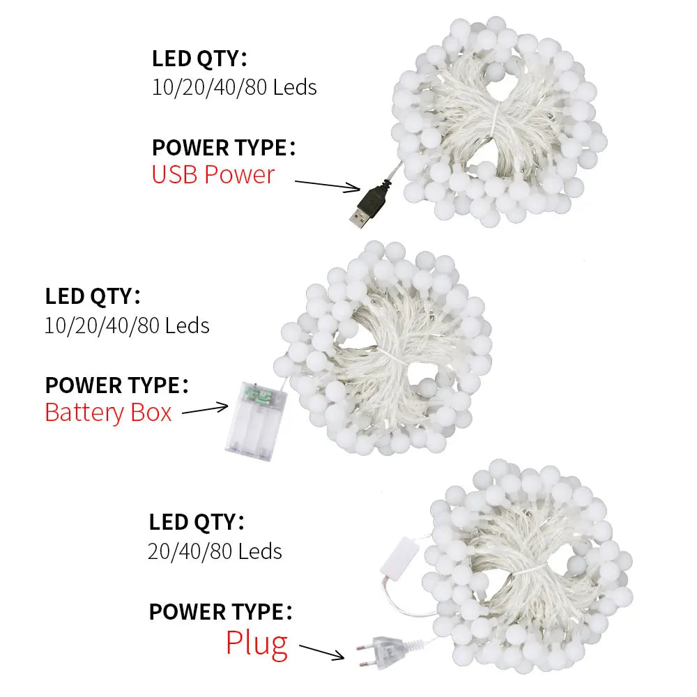 LED Globe String Lights – Indoor & Outdoor Holiday Décor