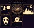 Adults' Pumpkin Carving Templates — Printable Pattern Pack